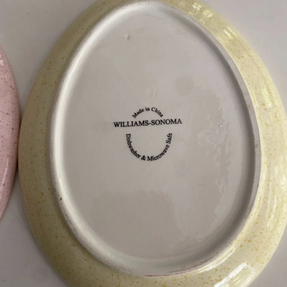 William Sonoma Easter egg desert plates